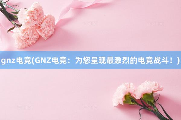 gnz电竞(GNZ电竞：为您呈现最激烈的电竞战斗！)