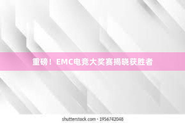 重磅！EMC电竞大奖赛揭晓获胜者