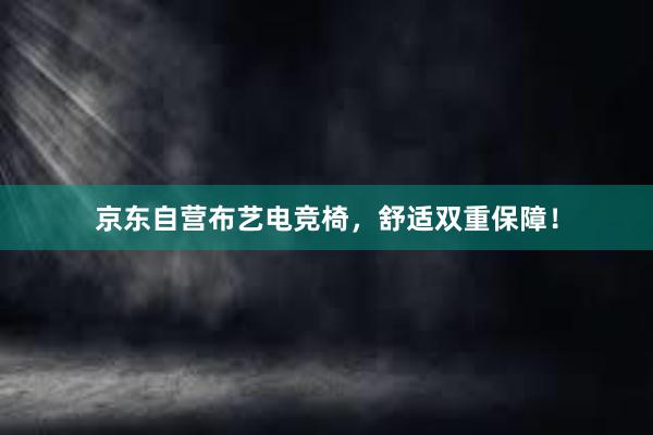 京东自营布艺电竞椅，舒适双重保障！