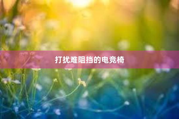 打扰难阻挡的电竞椅