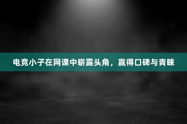 电竞小子在网课中崭露头角，赢得口碑与青睐