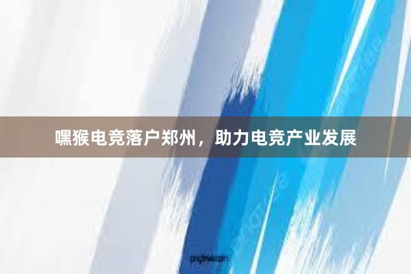 嘿猴电竞落户郑州，助力电竞产业发展